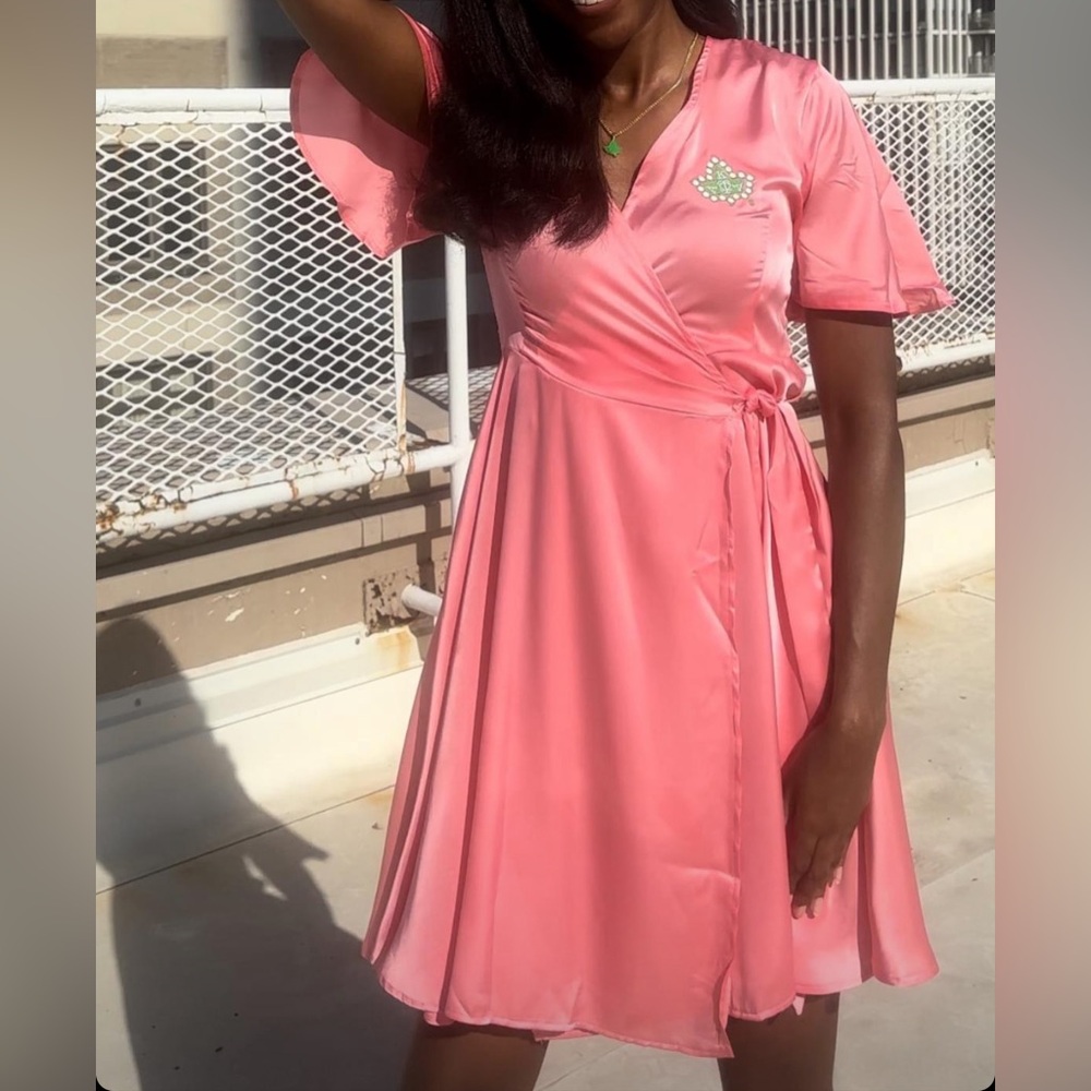 Dusty Rose Satin Alpha Kappa Alpha dress size 2x